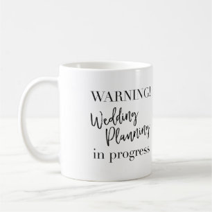 Café Casamento de advertência que planeia a caneca em