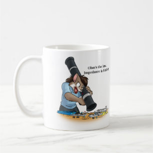 Café Catástrofe da faculdade - caneca - a lei de ohm