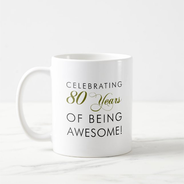 Café Celebrando 80 Anos De Ser Uma Caneca Incrível (Esquerda)
