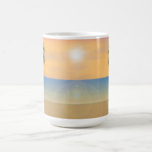 Café Cena de Praia ao Nascer / Pôr do Sol: Caneca