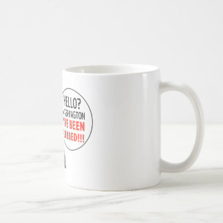 Café chamando a caneca de Washington