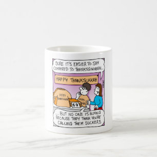 Café Channukah e acção de graças - caneca