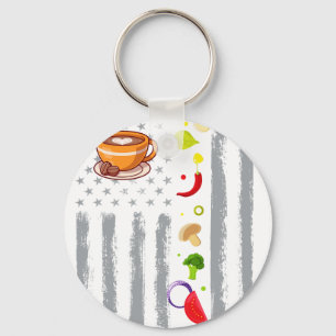 café chaveiro - Bandeira Americana Vintage EUA par