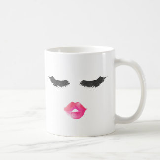 Café Chicotes e lábios caneca, caneca de café, presente