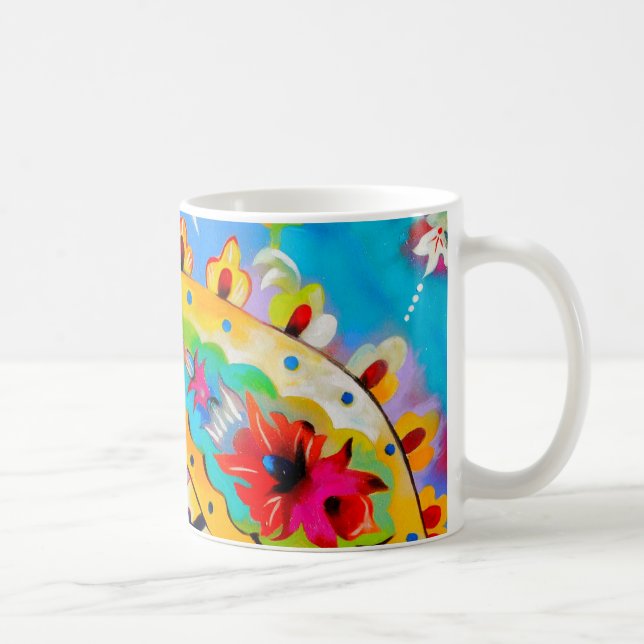 Café cigano brilhante caneca modelada de paisley (Direita)
