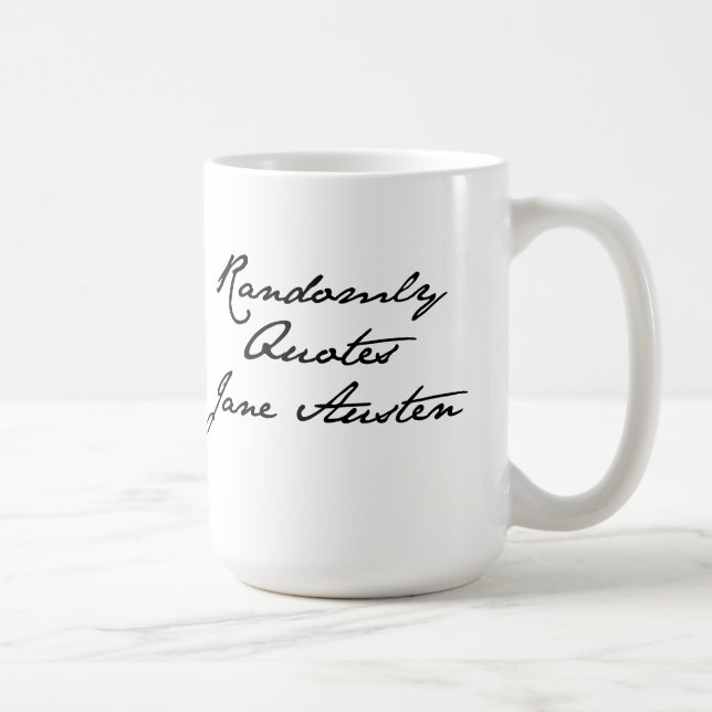 Café Cita aleatòria a caneca de Jane Austen (Direita)