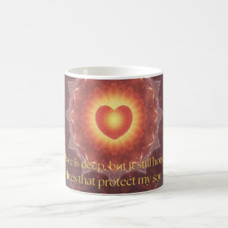 Café Citação Motivacional sobre Caneca de Amor