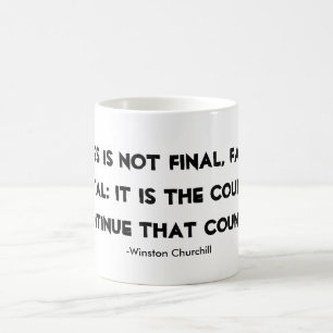 Café Citações de Winston Churchill da caneca do suces