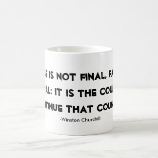 Café Citações de Winston Churchill da caneca do sucesso