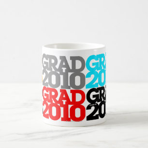 Café Classe das graduações de caneca de 2010 cores