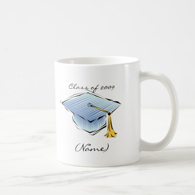 Café Classe de caneca do costume do boné de formatura (Direita)