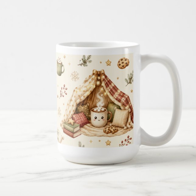 Café Cobertor Aconchegante Hygge Fortaleza Caneca de Ca (Direita)