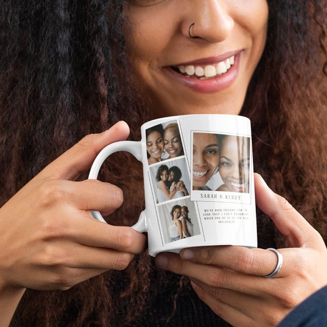 Café Colagem de Fotos de Amigas Caneca de Amigo (Criador carregado)
