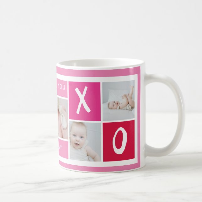 Café Colagem de Fotos XOXO | Caneca (Direita)