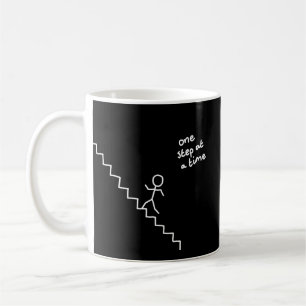 Café Cole o homem nas escadas "uma etapa de caneca de