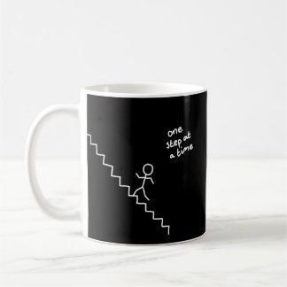 Café Cole o homem nas escadas "uma etapa de caneca de