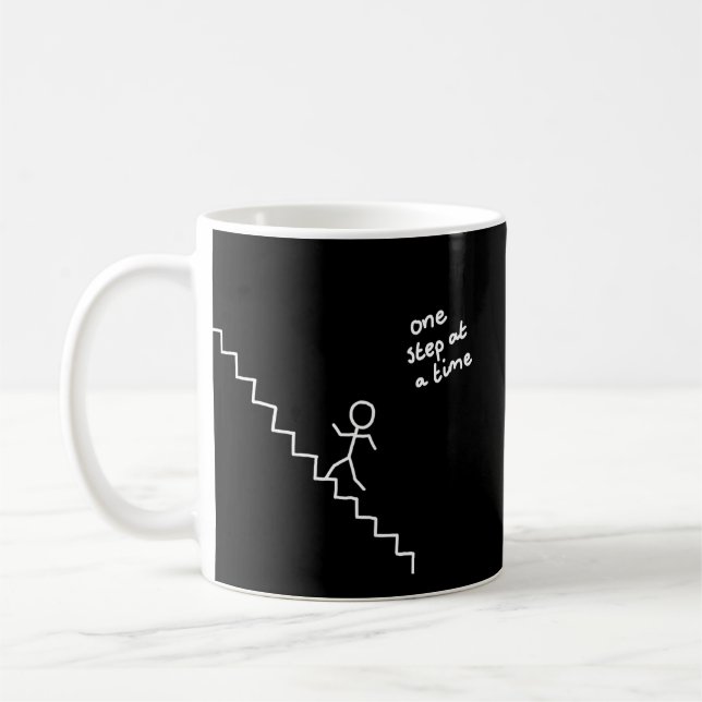 Café Cole o homem nas escadas "uma etapa de caneca de (Esquerda)