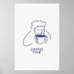 Café com Café Minimalista Grande Impressão
