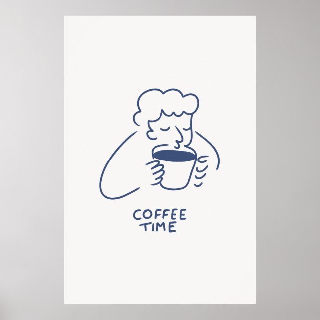 Café com Café Minimalista Grande Impressão (Frente)