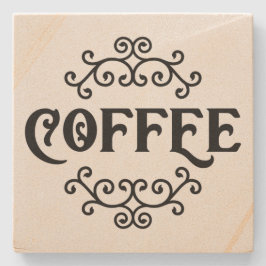 Café com rolagem - Porta copos de pedra