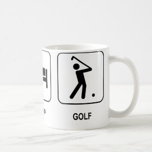 Café Coma uma caneca de golfe