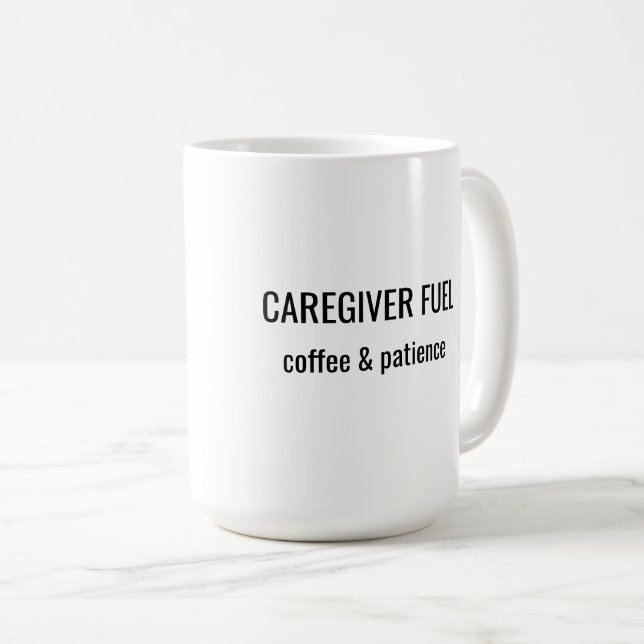 Café Combustível para Cuidadores e Caneca de Paciê (Frente Esquerda)