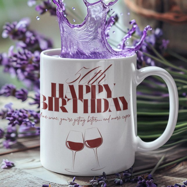 Café Como o vinho ganhando caríssima caneca de aniversá (Criador carregado)