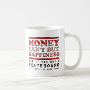 Café Comprando Caneca Engraçada de Skate de Felicidade