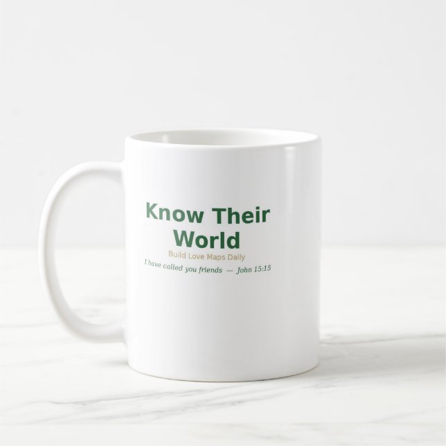 Café Conheça Seu Mundo — Caneca de Mapas de Amor (Esquerda)
