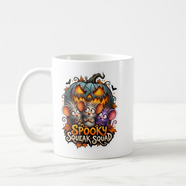 Café 🎃🐭 Conjunto de Chiados Assustadores Caneca de Ha (Esquerda)