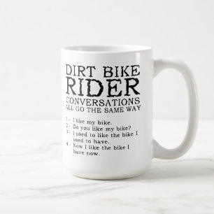 Café Conversas de Moto Off-Road Caneca Divertida de Mot