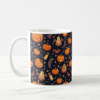 Café copo de caneca de halloween