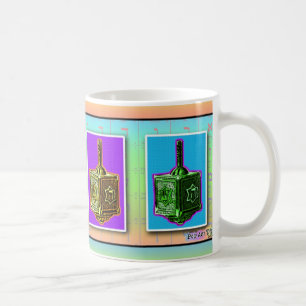 Café Copo ou caneca de Dreidels do pop art