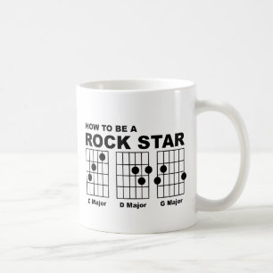 Café Corda de Guitarra de Estrela do Rock Caneca Divert
