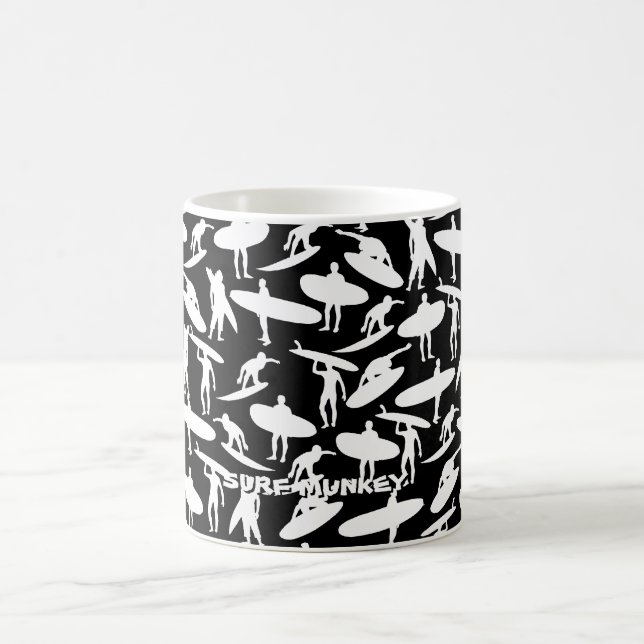 Café Cores inversed colagem do surfista na caneca de (Centro)