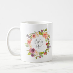 Café Coroa Floral de Verão Vibrante   Caneca de Damas d