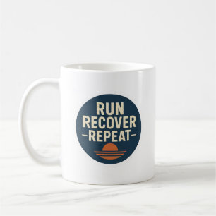Café Corra. Recupere. Repita. – Caneca de Estilo de Vid