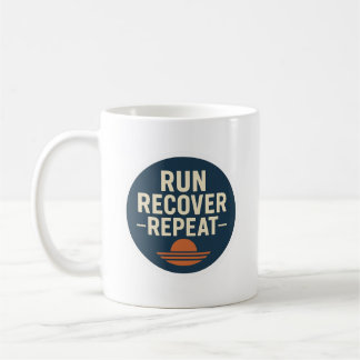 Café Corra. Recupere. Repita. – Caneca de Estilo de Vid