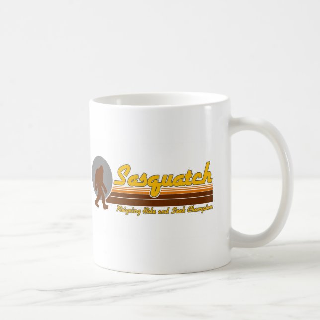 Café Couro cru de Sasquatch - e - procure a caneca do (Direita)