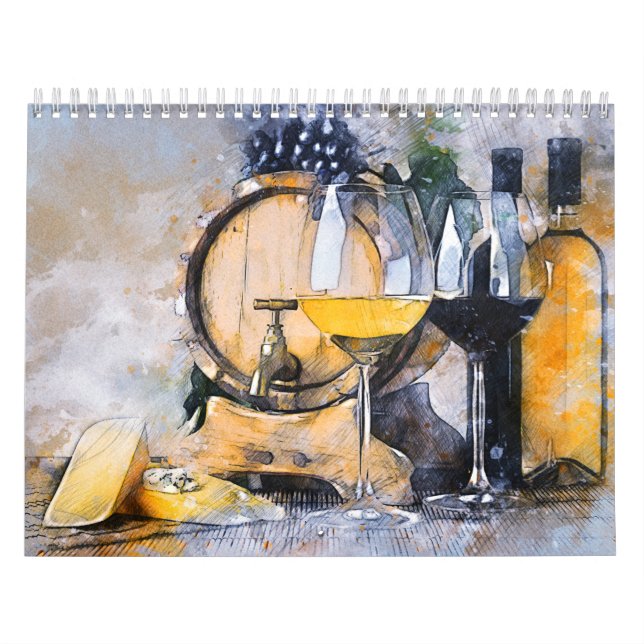 Café Cozinha Especiarias Comida Vinho Calendário A (Capa)