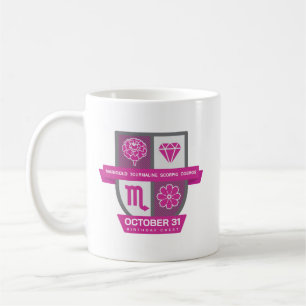 Café Crestá de Aniversário de Escorpião™ para Caneca de