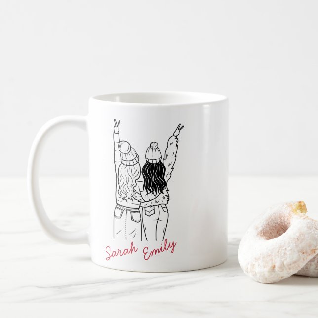 Café Crie que será sua caneca de madrinhas (Com Donut)