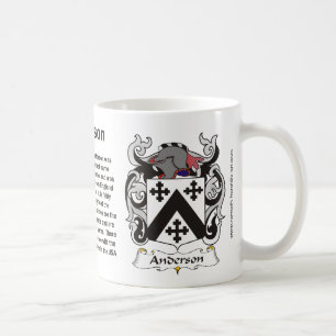 Café Crista da família de Anderson em uma caneca