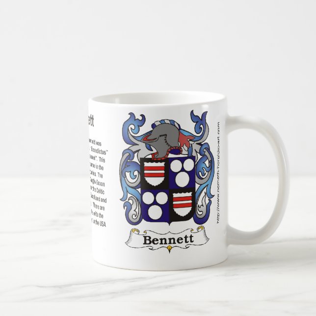 Café Crista da família de Bennett em uma caneca (Direita)