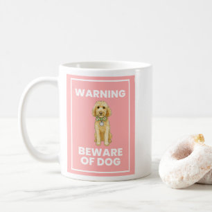 Café Cuidado com a Caneca de Quadrinhos do Doodle Dog