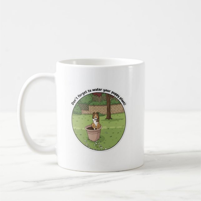 Café Cultive uma caneca de sheltie (Esquerda)
