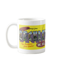 Cumprimentos da caneca do cartão do vintage de