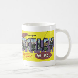 Café Cumprimentos da caneca do cartão do vintage de