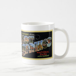 Café Cumprimentos da caneca do cartão do vintage de Hot