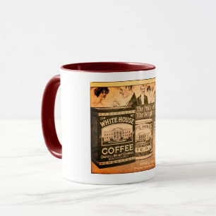 Café da casa e caneca brancos do chá